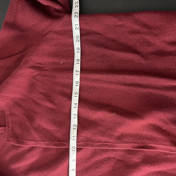 J Crew Red Burgundy Open Front Cardigan Wool Blend Medium - Picture 6 of 7